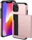 Apple iPhone 15 Hoesje met Slider Kaarthouder Back Cover Roze afbeelding 4