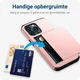 Apple iPhone 15 Pro Hoesje met Slider Kaarthouder Back Cover Roze afbeelding 10