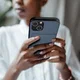Apple iPhone 15 Hoesje met Slider Kaarthouder Back Cover Blauw afbeelding 18