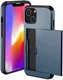 Apple iPhone 15 Hoesje met Slider Kaarthouder Back Cover Blauw afbeelding 4