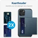 Apple iPhone 15 Plus Hoesje met Slider Kaarthouder Back Cover Blauw afbeelding 6