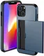 Apple iPhone 15 Plus Hoesje met Slider Kaarthouder Back Cover Blauw afbeelding 2