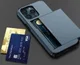 Apple iPhone 15 Pro Hoesje met Slider Kaarthouder Back Cover Blauw afbeelding 20