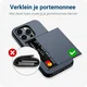 Apple iPhone 15 Pro Hoesje met Slider Kaarthouder Back Cover Blauw afbeelding 14