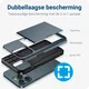 Apple iPhone 15 Pro Max Hoesje met Slider Kaarthouder Back Cover Blauw afbeelding 7