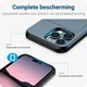 Apple iPhone 15 Pro Max Hoesje met Slider Kaarthouder Back Cover Blauw afbeelding 9