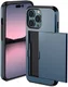 Apple iPhone 15 Pro Max Hoesje met Slider Kaarthouder Back Cover Blauw afbeelding 2