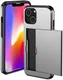 Apple iPhone 15 Plus Hoesje met Slider Kaarthouder Back Cover Grijs afbeelding 2