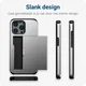 Apple iPhone 15 Pro Hoesje met Slider Kaarthouder Back Cover Grijs afbeelding 12