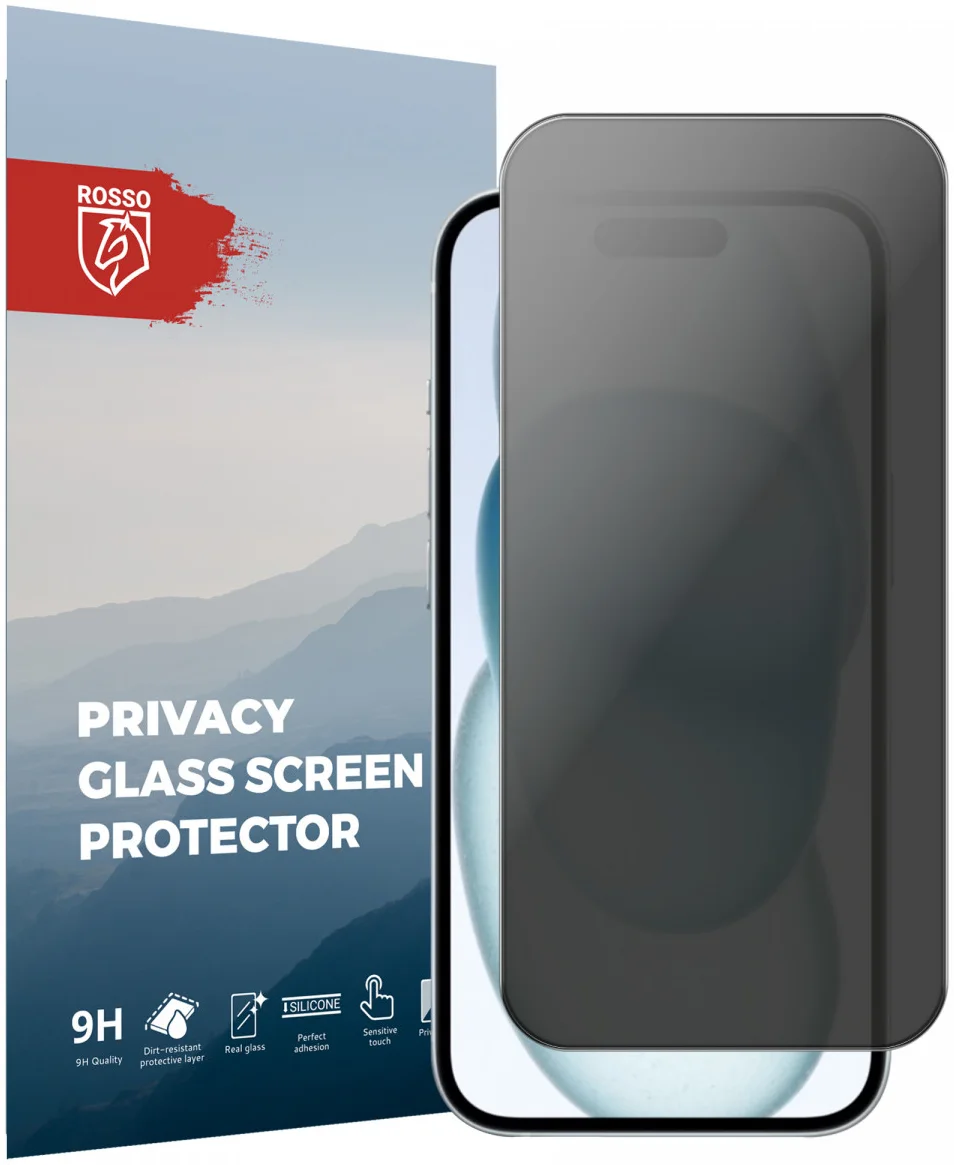 Rosso Apple iPhone 15 9H Tempered Glass Screen Protector Privacy afbeelding 1