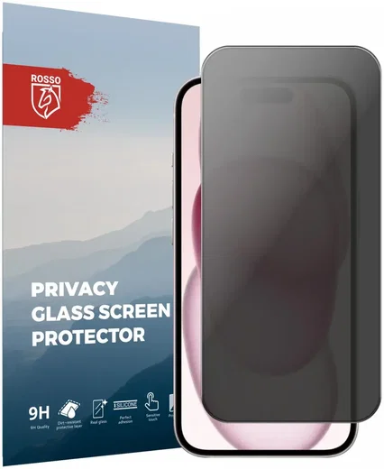 Rosso Apple iPhone 15 Plus 9H Tempered Glass Screen Protector Privacy afbeelding 1