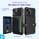 Apple iPhone 15 3 in 1 Back Cover Portemonnee Hoesje Zwart afbeelding 5