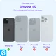 Apple iPhone 15 3 in 1 Back Cover Portemonnee Hoesje Zwart afbeelding 2
