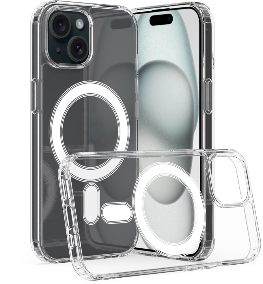 Apple iPhone 15 Plus Hoesje MagSafe Dun TPU Back Cover Transparant afbeelding 9