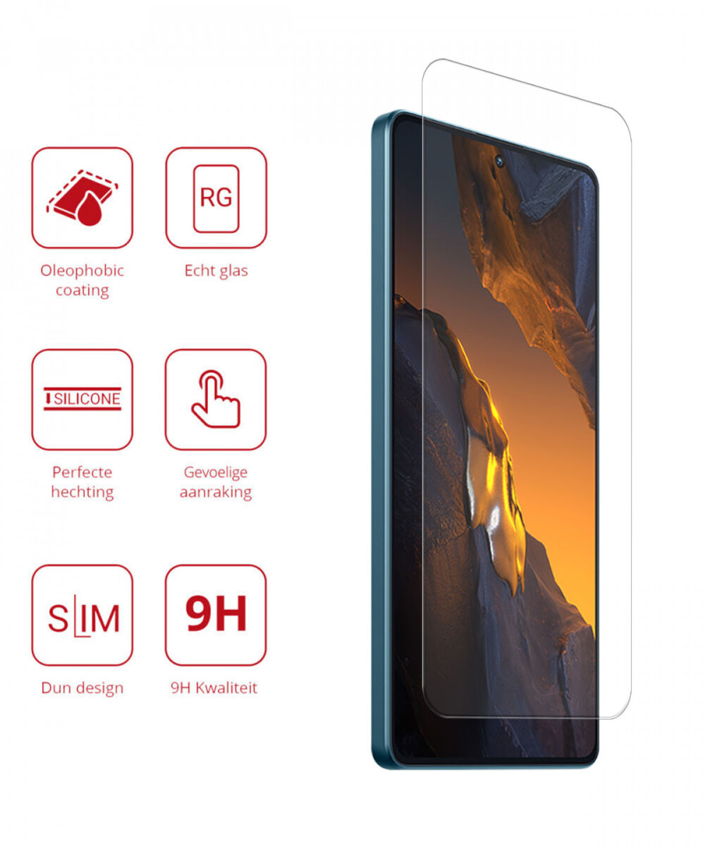 Rosso Xiaomi Poco F5 9H Tempered Glass Screen Protector afbeelding 2