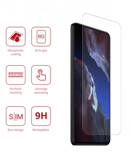 Rosso Xiaomi Poco F5 Pro 9H Tempered Glass Screen Protector afbeelding 2
