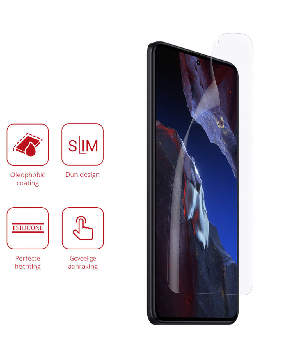 Rosso Xiaomi Poco F5 Pro Screen Protector Ultra Clear Duo Pack afbeelding 2