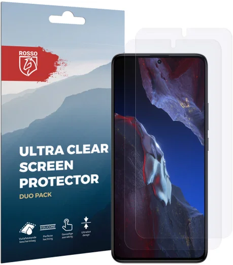 Rosso Xiaomi Poco F5 Pro Screen Protector Ultra Clear Duo Pack afbeelding 8