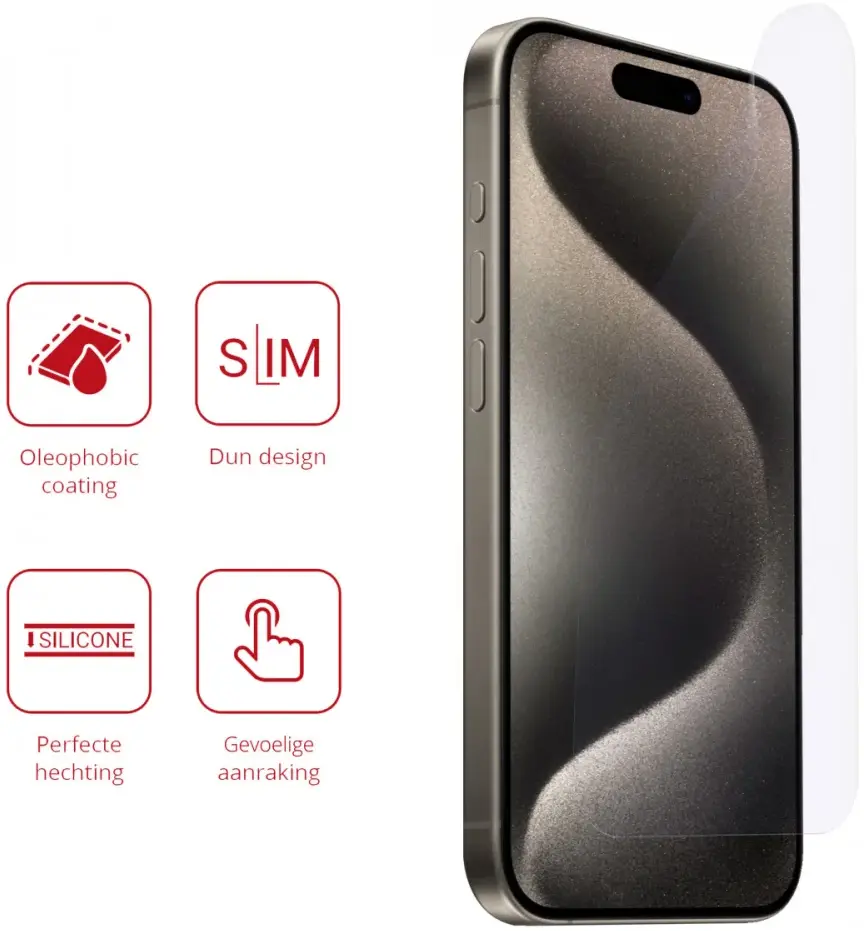 Rosso Apple iPhone 15 Pro Max Screen Protector Ultra Clear Duo Pack afbeelding 2