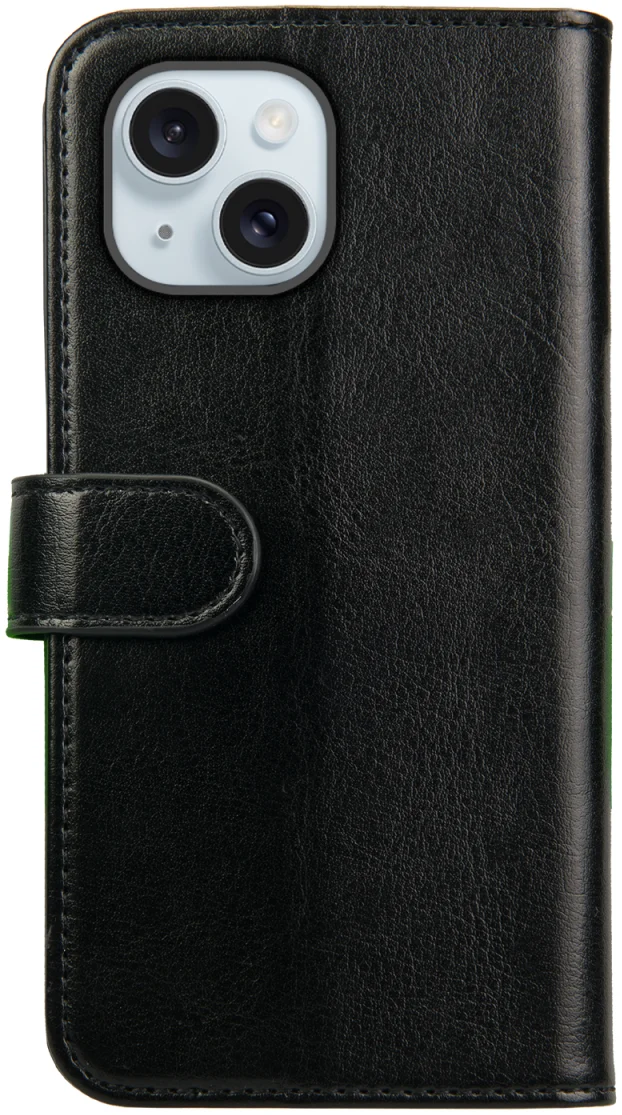 Rosso Element Apple iPhone 15 Hoesje Book Case Wallet Zwart afbeelding 2