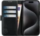Rosso Element Apple iPhone 15 Pro Hoesje Book Case Wallet Zwart afbeelding 14