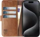 Rosso Element Apple iPhone 15 Pro Hoesje Book Case Wallet Bruin afbeelding 13