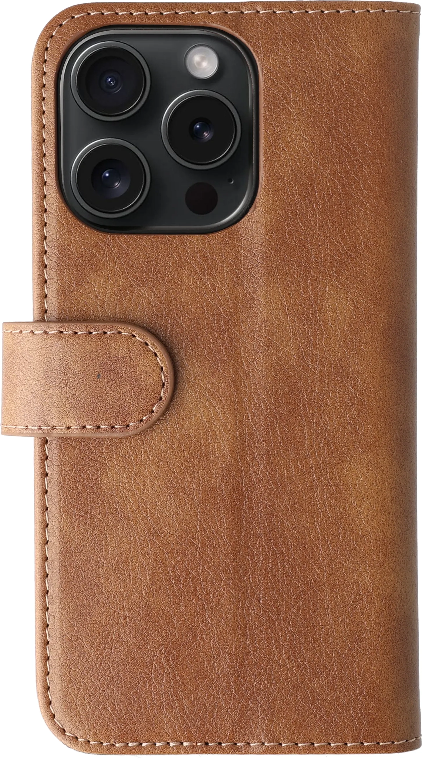 Rosso Element Apple iPhone 15 Pro Hoesje Book Case Wallet Bruin afbeelding 2