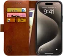 Rosso Element Apple iPhone 15 Pro Max Hoesje Book Case Wallet Bruin