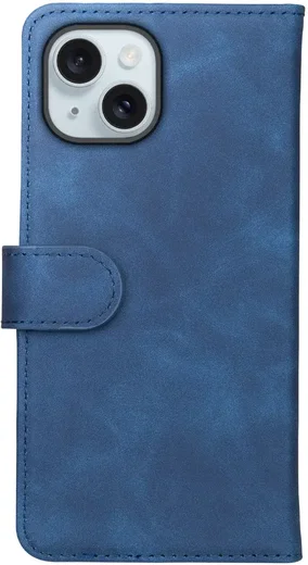 Rosso Element Apple iPhone 15 Hoesje Book Case Wallet Blauw afbeelding 2