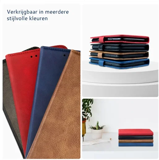 Rosso Element Apple iPhone 15 Hoesje Book Case Wallet Blauw afbeelding 6