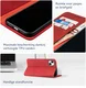 Rosso Element Apple iPhone 15 Hoesje Book Case Wallet Rood afbeelding 5