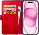 Rosso Element Apple iPhone 15 Plus Hoesje Book Case Wallet Rood