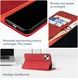 Rosso Element Apple iPhone 15 Plus Hoesje Book Case Wallet Rood afbeelding 4
