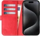 Rosso Element Apple iPhone 15 Pro Hoesje Book Case Wallet Rood afbeelding 12