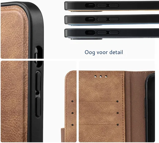 Rosso Element Uitneembaar 2-in-1 Apple iPhone 15 Pro Max Hoesje Bruin afbeelding 5