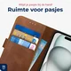 Rosso Deluxe Apple iPhone 15 Hoesje Echt Leer Book Case Bruin afbeelding 6