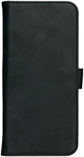 Rosso Deluxe Apple iPhone 15 Hoesje Echt Leer Book Case Zwart afbeelding 14
