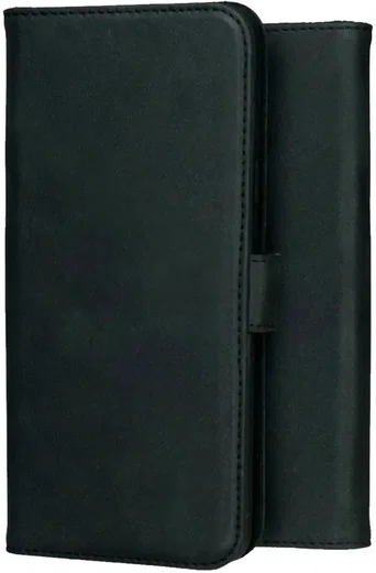 Rosso Deluxe Apple iPhone 15 Hoesje Echt Leer Book Case Zwart afbeelding 13