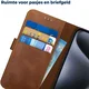 Rosso Deluxe Apple iPhone 15 Pro Hoesje Echt Leer Book Case Bruin afbeelding 5