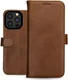 Rosso Deluxe Apple iPhone 15 Pro Hoesje Echt Leer Book Case Bruin afbeelding 12