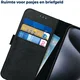 Rosso Deluxe Apple iPhone 15 Pro Hoesje Echt Leer Book Case Zwart afbeelding 5