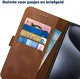Rosso Deluxe Apple iPhone 15 Pro Max Hoesje Echt Leer Book Case Bruin afbeelding 5