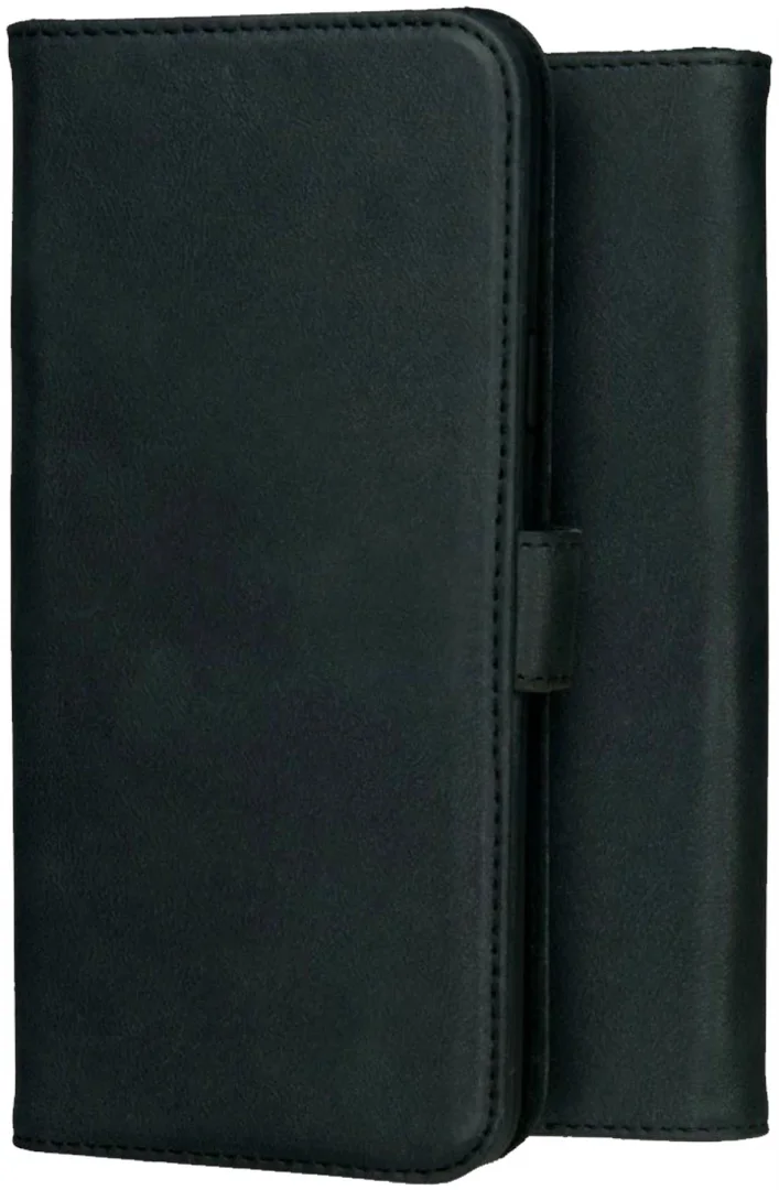Rosso Deluxe Apple iPhone 15 Pro Max Hoesje Echt Leer Book Case Zwart afbeelding 9