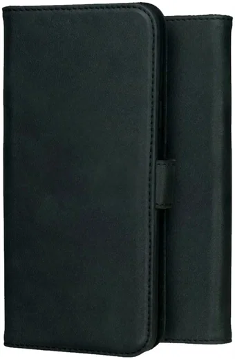 Rosso Deluxe Apple iPhone 15 Pro Max Hoesje Echt Leer Book Case Zwart afbeelding 9