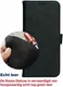 Rosso Deluxe Apple iPhone 15 Pro Max Hoesje Echt Leer Book Case Zwart afbeelding 6