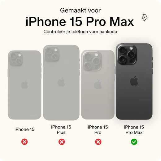 Rosso Deluxe Apple iPhone 15 Pro Max Hoesje Echt Leer Book Case Zwart afbeelding 4