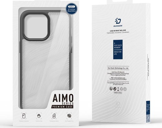 Dux Ducis Aimo Apple iPhone 15 Pro Hoesje Back Cover Zwart afbeelding 10