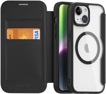 Dux Ducis Skin X Pro iPhone 15 Plus Hoesje MagSafe Book Case Zwart
