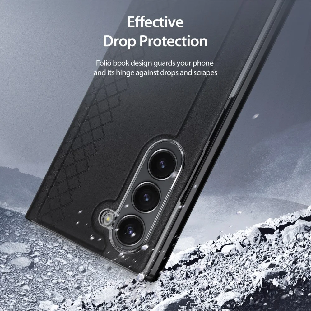 Dux Ducis Bril Samsung Galaxy Z Fold 5 Hoesje Back Cover Zwart afbeelding 6