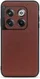 OnePlus 10T Hoesje met Kunstleer Coating Back Cover Bruin afbeelding 1